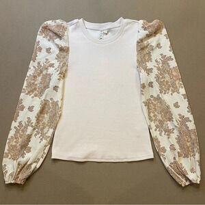 Dolan Left Coast Collection Lace Puff Sleeve Top Size Small New With Tag